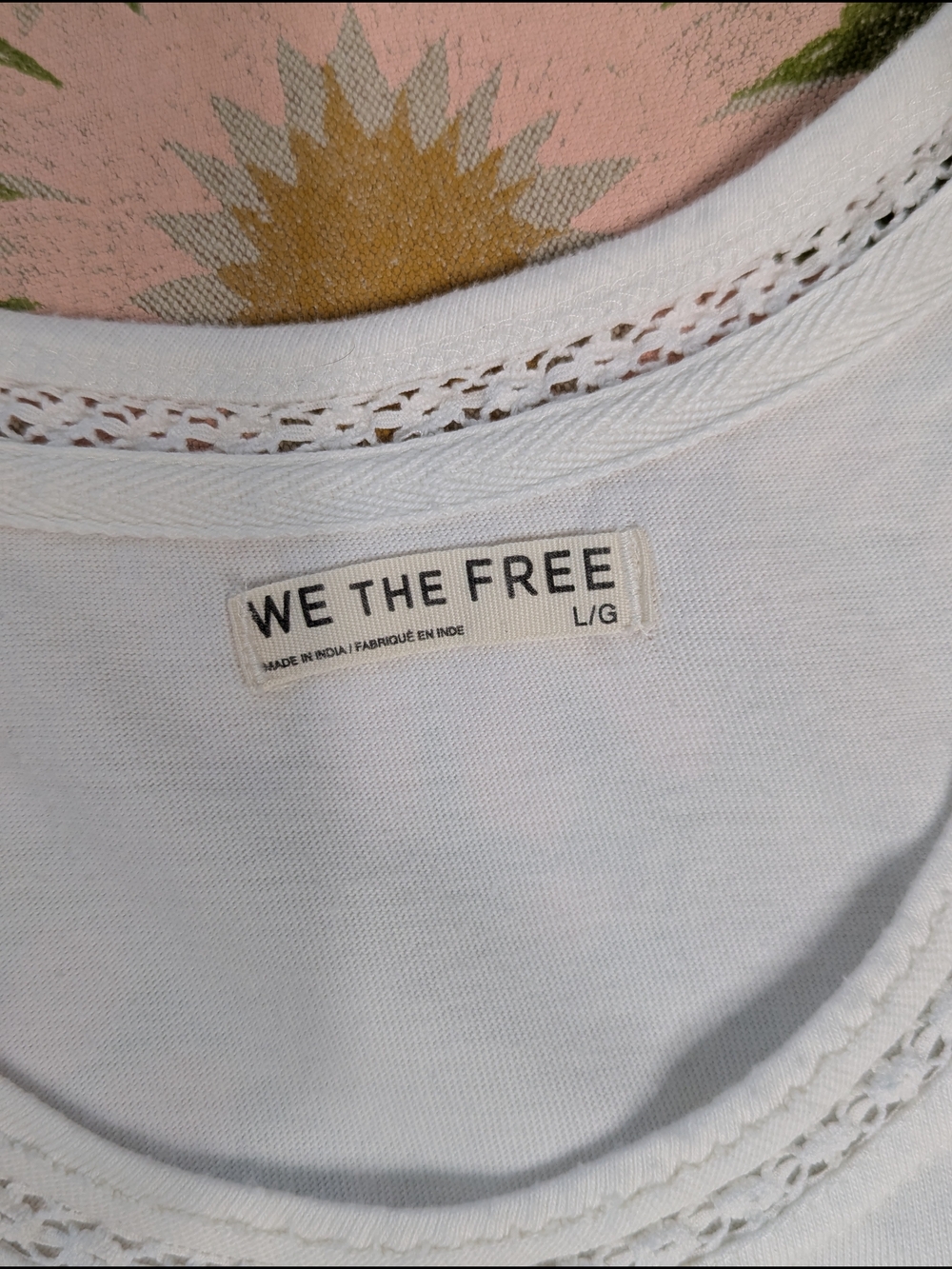 We The Free White Cotton Embroidered Tank with Bird - Picture 9 of 12